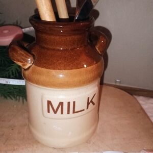Brown and Cream Milk Jug